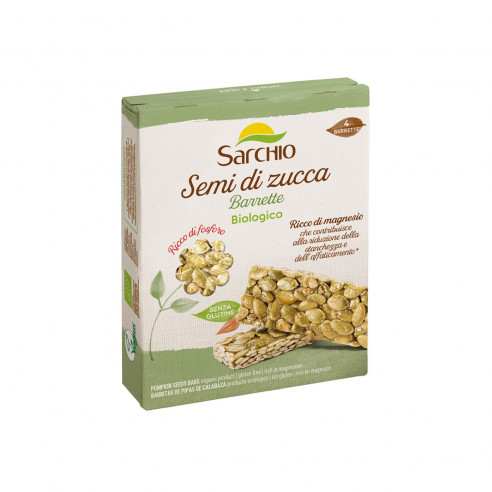 Sarchio Organic Pumpkin Seed Bars, 80g Gluten Free