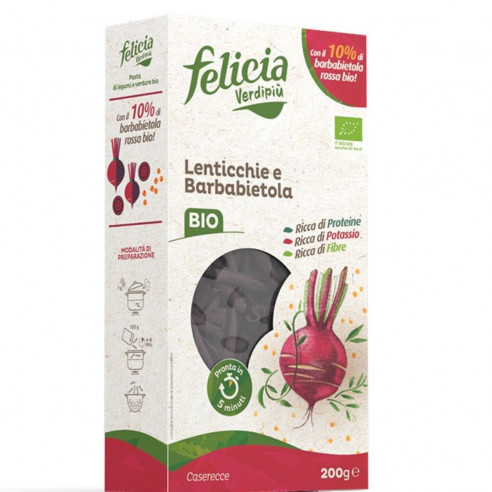 FELICIA Caserecce Lenticchie e Barbabietola 200g Senza Glutine