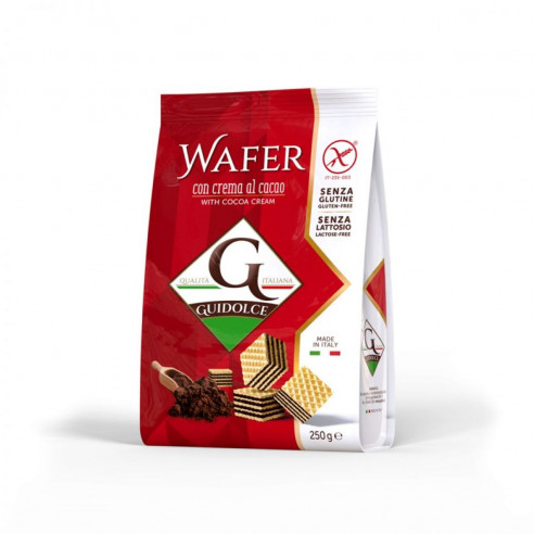 Guidolce Wafer con Crema al Cacao, 250g Senza Glutine