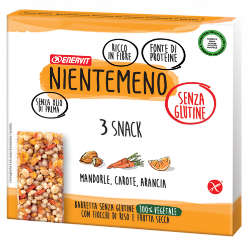 Enervit No less Almonds, Carrots, Orange, 63g (3x21g) Gluten