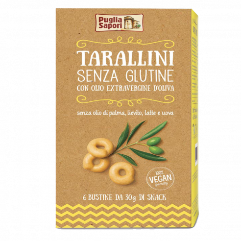 Puglia Sapori Tarallini, 180g (6x30g) Senza Glutine