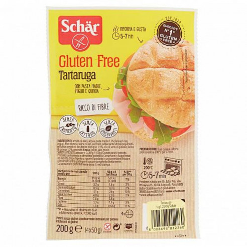 Schar Tartaruga, 200g (4x50g) Senza Glutine
