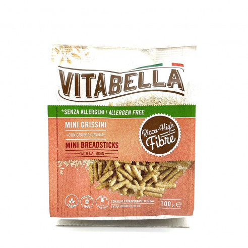 Vitabella Mini Grissini con Crusca d'Avena 100g Senza Glutine