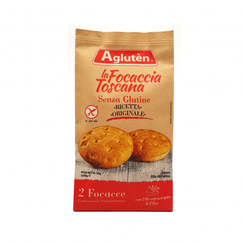 Agluten la Focaccia Toscana Senza Glutine 2x50g Senza Glutine
