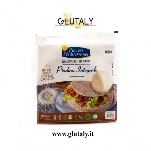 Piaceri Mediterranei WholeMeal Piadina Gluten Free 180g Without