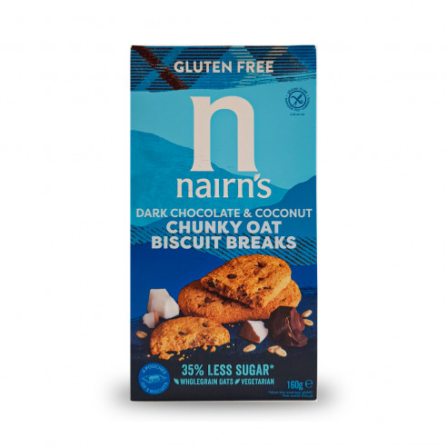 Nairn's Snack mit dunkler Schokolade und Kokosnuss glutenfrei