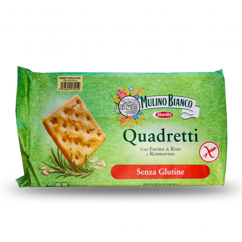 Mulino Bianco Squares with Rice Flour and Rosemary Gluten Free 200g