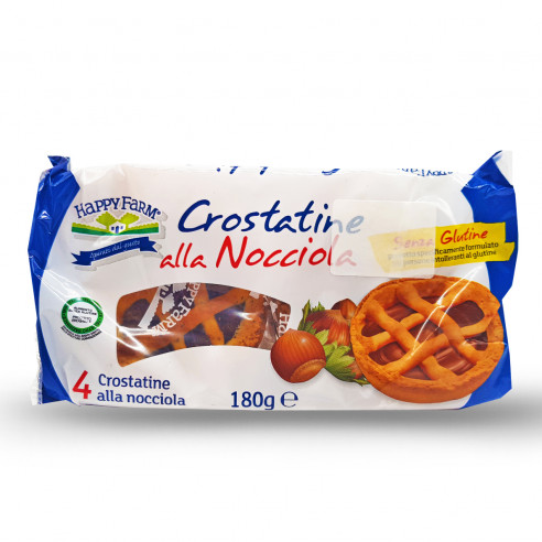 Happy Farm Crostatine alla Nocciola Senza Glutine 180g Senza