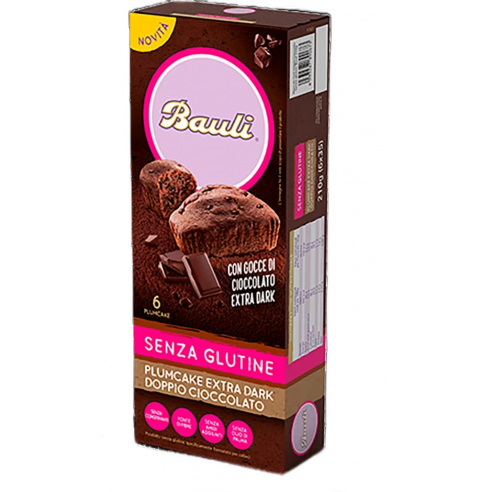 BAULI Extra Dark Double Plumcake Chocolate gluten free 6x35g -
