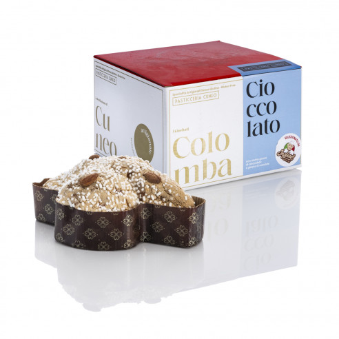 Pasticceria Cuneo Colomba Mandorle e Gocce di Cioccolato 400g