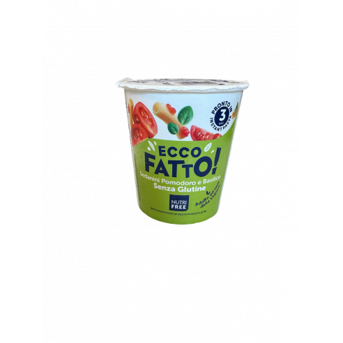Nutrifree Ecco Fatto Sedanini Tomate und Basilikum 70gr