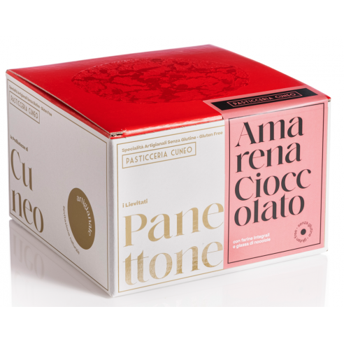 PASTICCERIA CUNEO Panettone with wholemeal flours, black cherries and chocolate chips 500g