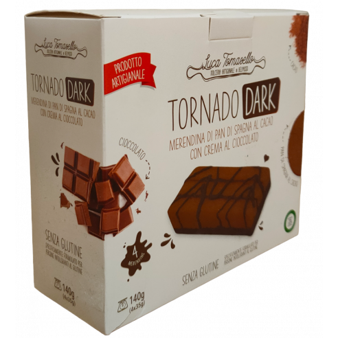 Tomasello Tornado Dark Pan di Spagna al Cacao 140 g Senza