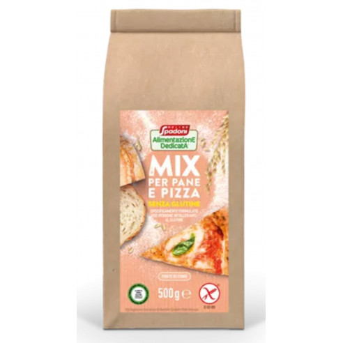 MOLINO SPADONI Mix per pane e pizza senza glutine 500g Senza