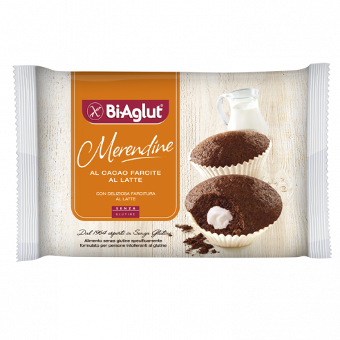 biaglut Cocoa Snack Stuffed with Milk, 200g Gluten Free