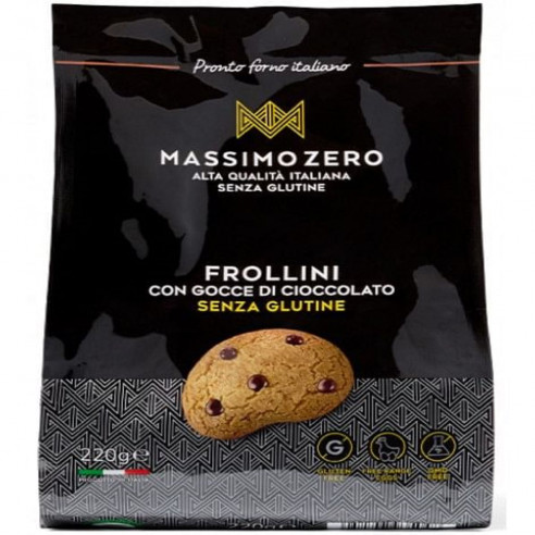 Massimo Zero Chocolate Chip Shortbread 220 g Glutenfrei