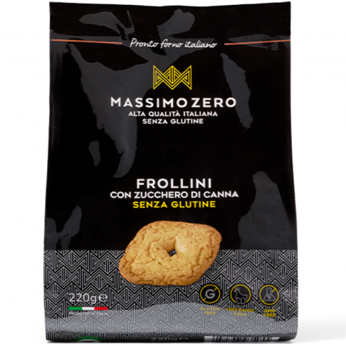Massimo Zero Shortbread Brauner Zucker 220 g Glutenfrei