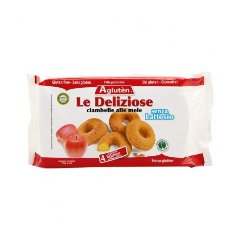 Agluten Le Deliziose alle Mele, 220g (4x55g) Senza Glutine