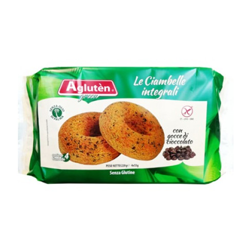 Agluten whole meal donuts with chocolate chips,220g (4x55g)