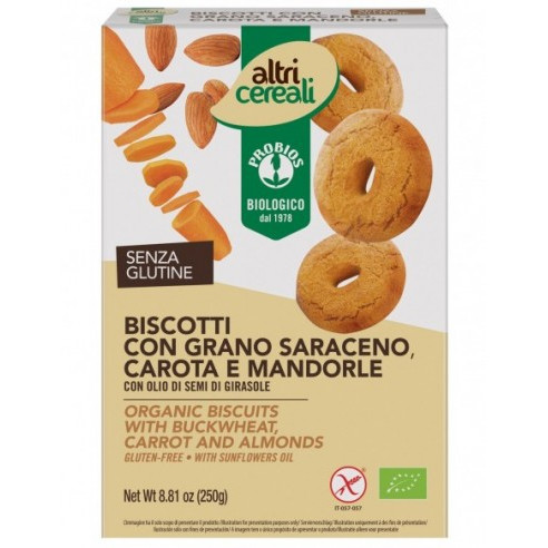 PROBIOS Biscotti Grano Saraceno con Carota e Mandorle 250g