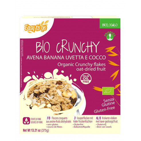 PROBIOS Bio Crunchy Oats Banana Raisins and Coconut 375g Gluten