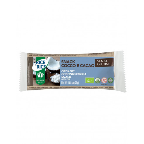 PROBIOS Snack di Riso Cocco e Cacao 25g Senza Glutine