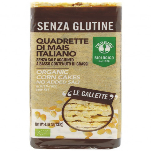 PROBIOS Quadrette Gallette di Mais senza Sale 130g Senza Glutine