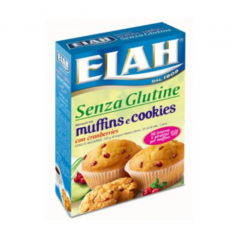 Elah Preparato per Muffin e Cookies, 190g Senza Glutine