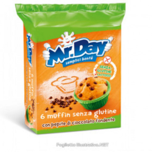 Mr.Day Muffin mit Schokoladenstückchen, 252g (6x42g) Glutenfrei