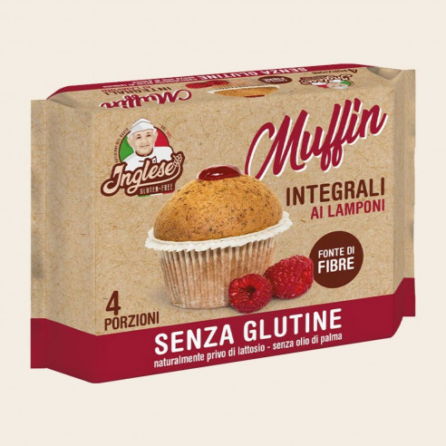 INGLESE Muffin Integrali al Lampone 160g Senza Glutine