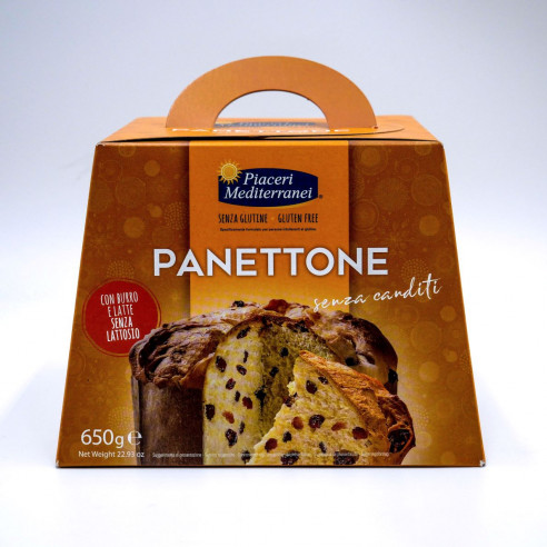 PIACERI MEDITERRANEI Panettone without Candied 650g Gluten Free