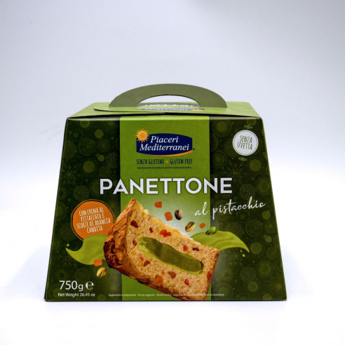 PIACERI MEDITERRANEI Panettone with Pistachio 650g Gluten Free
