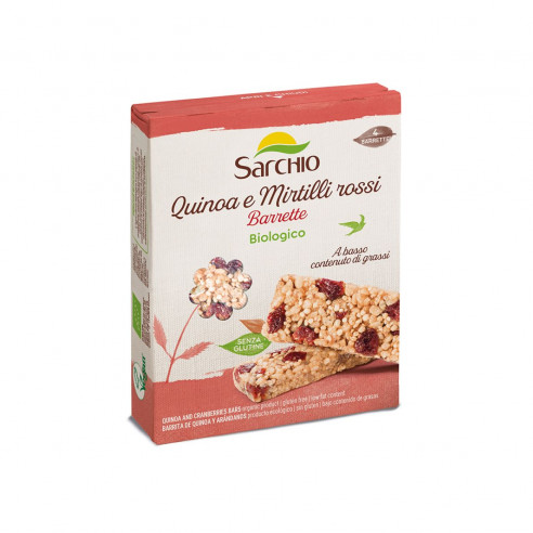 Sarchio Barrette Quinoa e Mirtilli Rossi, 80g Senza Glutine
