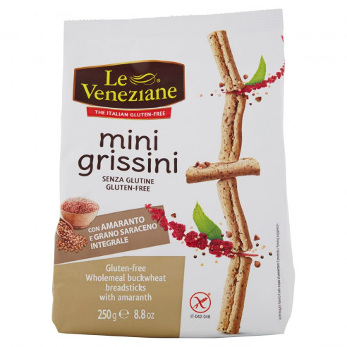 LE VENEZIANE Mini Grissini Saracen Amaranth 250g Gluten Free